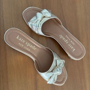 Kate Spade Metallic Gold Slide Sandals